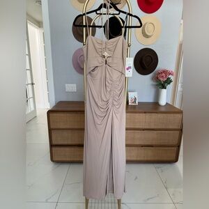 AMUR Taupe Gathered Dress